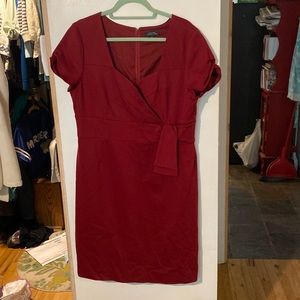 Tahari Deep Red Dress 16